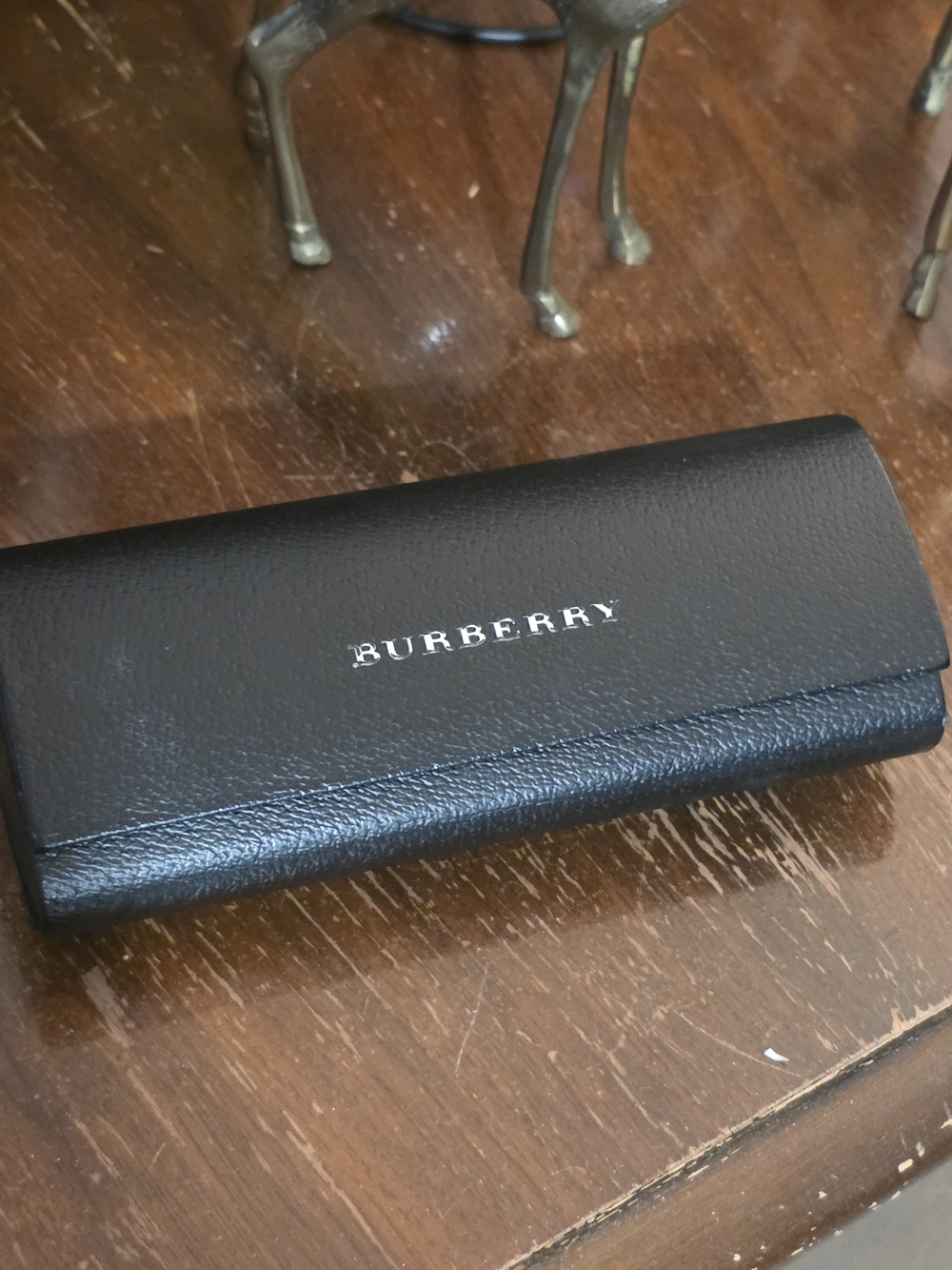 Burberry Black Leather Sunglasses Case